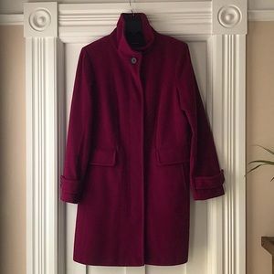 Burgundy wool coat